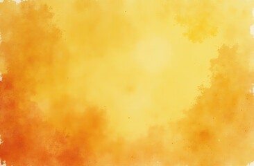 Wall Mural - Yellow orange background with texture and distressed vintage grunge and watercolor paint stains in elegant Christmas backdrop illustration 