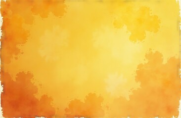 Wall Mural - Yellow orange background with texture and distressed vintage grunge and watercolor paint stains in elegant Christmas backdrop illustration 