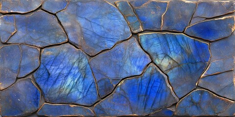 Sticker - Luminous blue labradorite showcasing intricate patterns and vibrant natural streaks