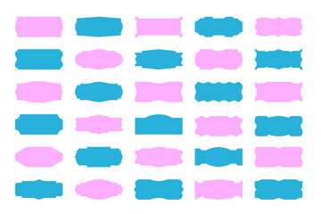 Aufkleber - A set of 30 frames of simple vintage style with transparent background	