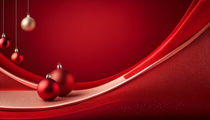 Poster - red christmas background