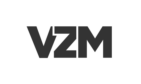 VZM logo design template with strong and modern bold text. Initial based vector logotype featuring simple and minimal typography. Trendy company identity.