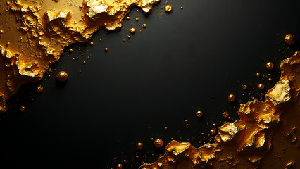 Aufkleber - The combination of gold accents and dark tones creates a striking visual effect that conveys opulence and good fortune.