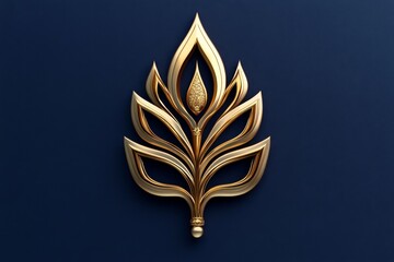 Poster - Abstract minimalist design of a flame, symbolizing the light of Aarti in a clean, elegant style