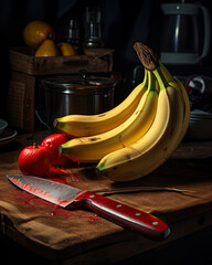 Bananas and kitchenware set