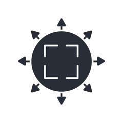 Fototapete - Full screen icon. vector.Editable stroke.linear style sign for use web design,logo.Symbol illustration.