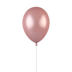 pink helium balloon. Birthday balloon flying for party and celebrations. Isolated on white background. Generative AI