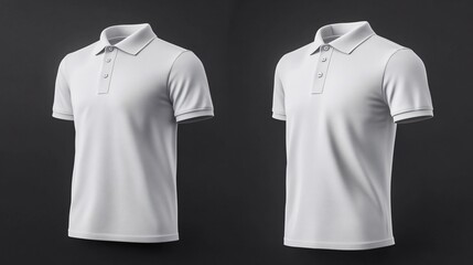 Showcase your design with this elegant mock-up of a formal polo shirt. Ideal for branding, presentations, and showcasing apparel in a professional manner.