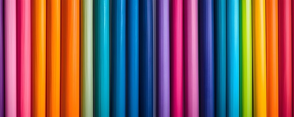 Poster - Vibrant Rainbow Lines in Modern Abstract Art - Striking Vertical Background with Harmonious Colors for Contemporary Design Needs