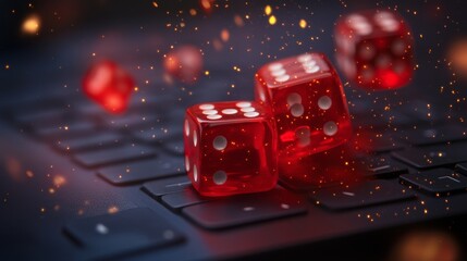 concept of online casino gamble bet red dice social media background. online casino gamble bet website dice social media background. online social media casino gamble bet dice social media background 