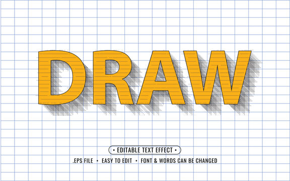 Editable draw text effect on grid pattern