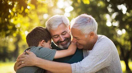 Father and son, father's day concept.