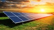 © Sawitri - A vast solar farm stretching to the horizon captures the beauty of renewable energy during sunset, highlighting the harmony between technology and nature.