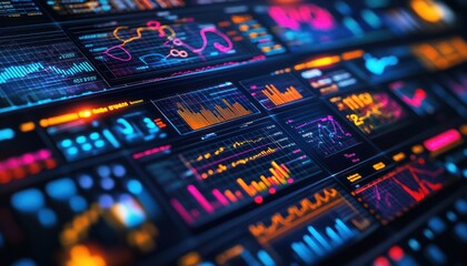 A colorful array of scientific data and graphs displayed on a digital screen showcasing the integration of technology in scientific research