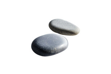Poster - Two smooth stones , showcasing natural textures and colors,Isolated on transparent background