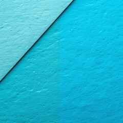 Poster - A striking contrast of turquoise and blue paint fills the surface, creating a lively and dynamic visual. The bright hues reflect the sunlight, enhancing the textures and colors.