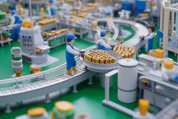 Poster - Efficient factory processes for producing canned dog food in a busy setup