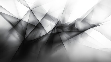 Poster - This artwork features a captivating mix of black and white geometric shapes that create an engaging textured backdrop, emphasizing sharp angles and smooth transitions.