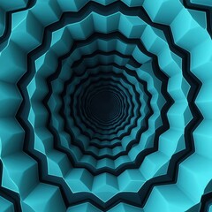 Aufkleber - Layered hexagons in varying shades create a dynamic, concentric design that draws the eye inward with depth and dimension. Generative AI