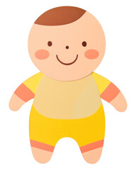 Canvas Print - PNG Baby face toy white background.