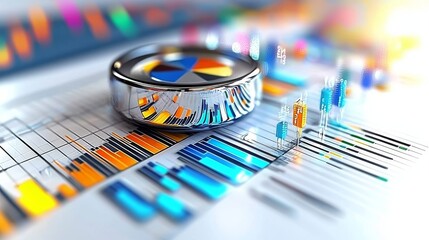 Poster - Data charts, including bar graphs, line graphs, and pie charts, that represent statistical findings in a report.