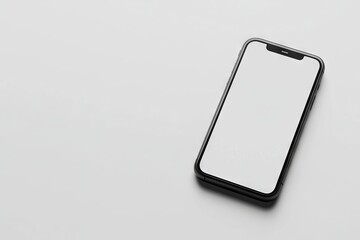 Poster - A realistic model of a mobile phone 14 gadget device mockup with a blank digital display floating view, 3D illustration render