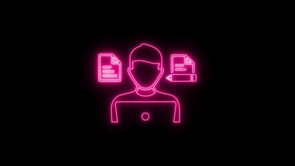 Poster - Business people characters scene video. Digital marketing specialist animation.