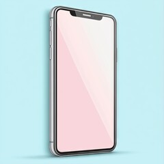 Poster - This mockup shows a white screen smartphone isolated on a white background.