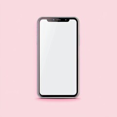 Poster - Smartphone mockup isolated on white.