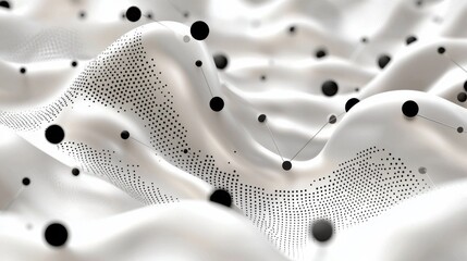 Aufkleber - digital background with particles and lines moving in a futuristic fashion. data visualization. mode