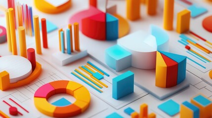 Poster - Colorful Data Visualization with Charts and Graphs