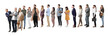 © New Africa - Queue of many people on white background