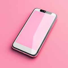 Poster - Realistic trendy soft clean white smartphone without frames. Modern Mockup Phone for visual UI app demonstrations.