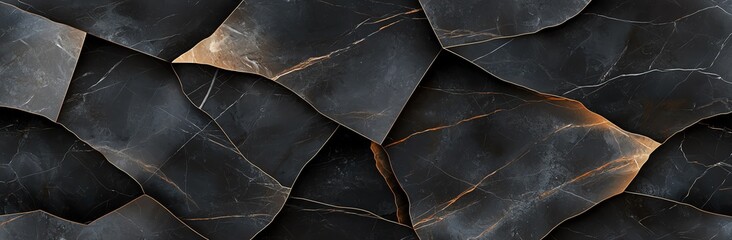 Poster - Abstract dark overlapping textured layers with subtle golden highlights create a modern, sophisticated background.