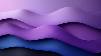 Poster - Smooth, flowing layers of purple and blue create an abstract composition. The waves blend harmoniously, producing a visually engaging texture that captivates the viewer.