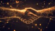 © Watermill Studio - Business finance investment with AI technology, Businessmen handshake with partner, greeting, dealing, merger and acquisition, business cooperation concept, joint venture success mission