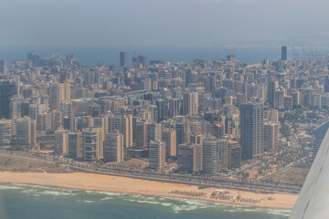 Wall Mural - Aerial view of Beirut, capital of Lebanon