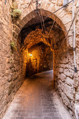 Wall Mural - Narrow alley in the old town of Sidon, Lebanon