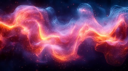 Leinwandbilder - A mesmerizing display of swirling cosmic gases and dust creates vibrant patterns in the nebula, showcasing the beauty of outer space during a serene night.