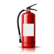 © MacAttack Creations - red fire extinguisher safety equipment on white background