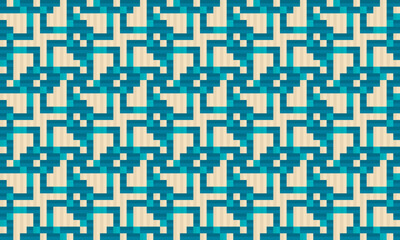 Poster - Seamless traditional woven pattern called Anyaman
