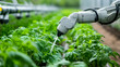 © NY-KSJ - Robotic Arm Watering Plants in Organic Garden