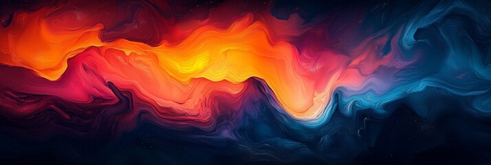 Poster - A digital art piece showcasing fluid, swirling patterns of color in an abstract composition, evoking the feeling and beauty found within nature's landscapes