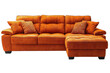 © Magnimage - Orange sectional sofa isolated on transparent background, png file, no background png file