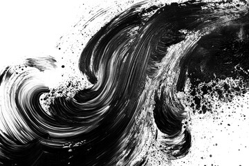 Wall Mural - PNG Black Ocean wave abstract ocean water.