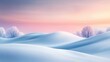 © FoxGrafy - Serene winter landscape at dawn with soft snow drifts