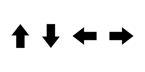 Poster - Up, down, left, and right arrow icon in generic style