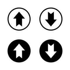 Poster - Simple up and down arrow on black circle