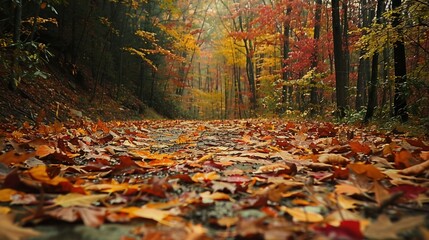 Canvas Print - Autumn Forest Path