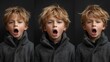 © ismel leal - Foto collages de expresiones de adolescentes o niños, mostrando diferentes actitudes sociales, expresiones de grito, admiración, odio o sorpresa.